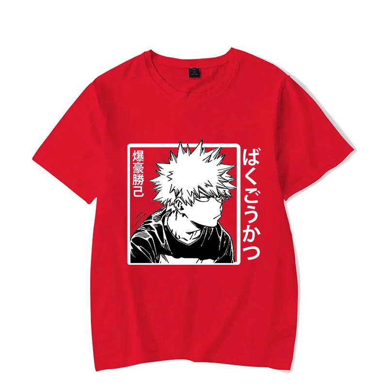 Новинка футболка аниме Bakugou Katsuki мужская и женская одежда для косплея уличная