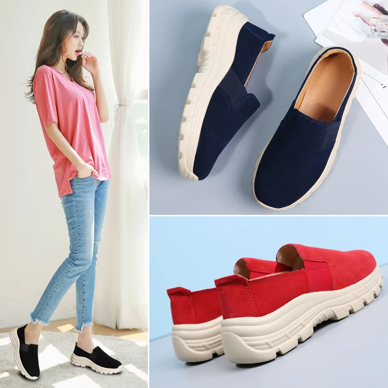 Women Sneakers Comfortable Walking Shoes Lightweight Casual Shoes Breathable Thick Bottom Increasing Height Zapatillas