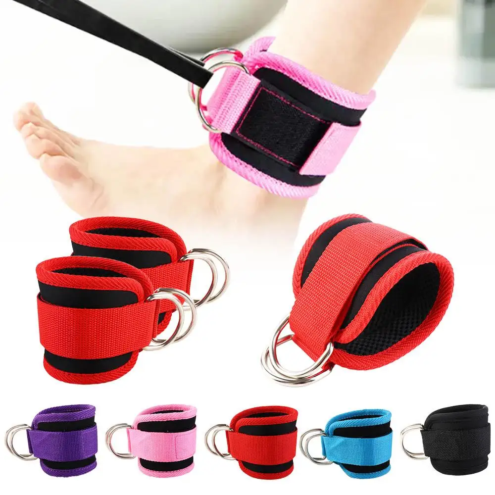 

Legs Strength Leg Exercises Glute Workouts Double D-Ring Ankle Cuffs Gym Workouts Leg Strength Trainer Cable Ankle Straps