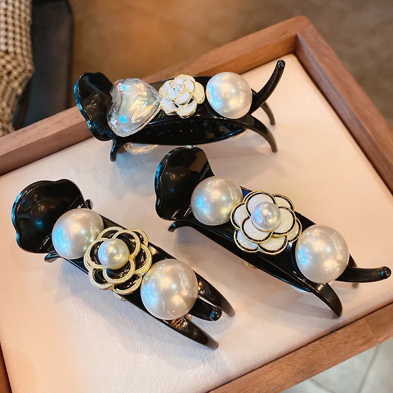 

Fashion Forest Pearl Flower Hairpin (korean Version) Dongdaemun Niche Net Red Grip Clip Simple And Versatile Retro Hair