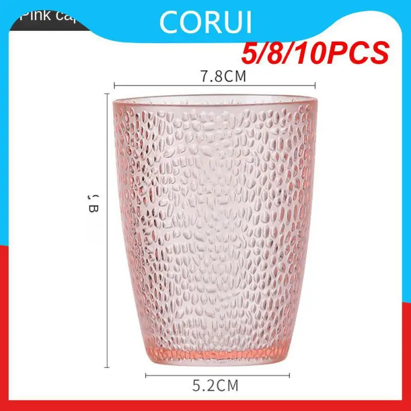

5/8/10PCS Color Acrylic Cup Household Beer Cup Drop-resistant Drink Cup Creative Kitchen Accessories Transparent