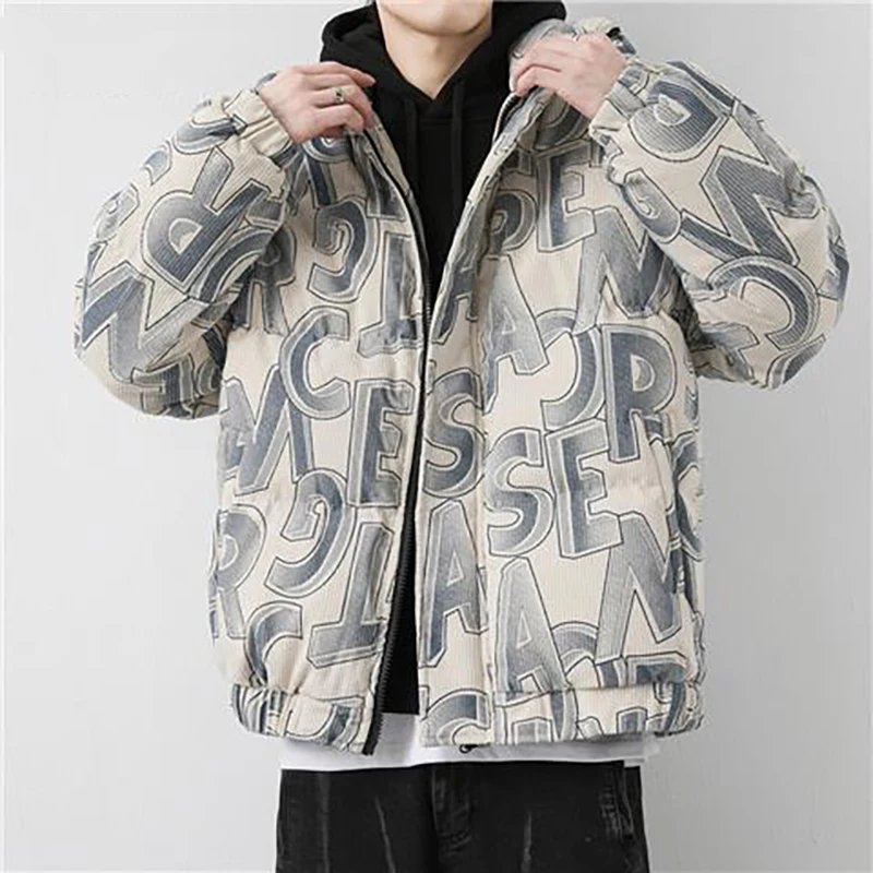 Corduroy Padded JacketMen's Winter Jacket Winter Cotton Padded Jacket Thickened Cotton Clothing Loose Tide Brand Casual Clothing