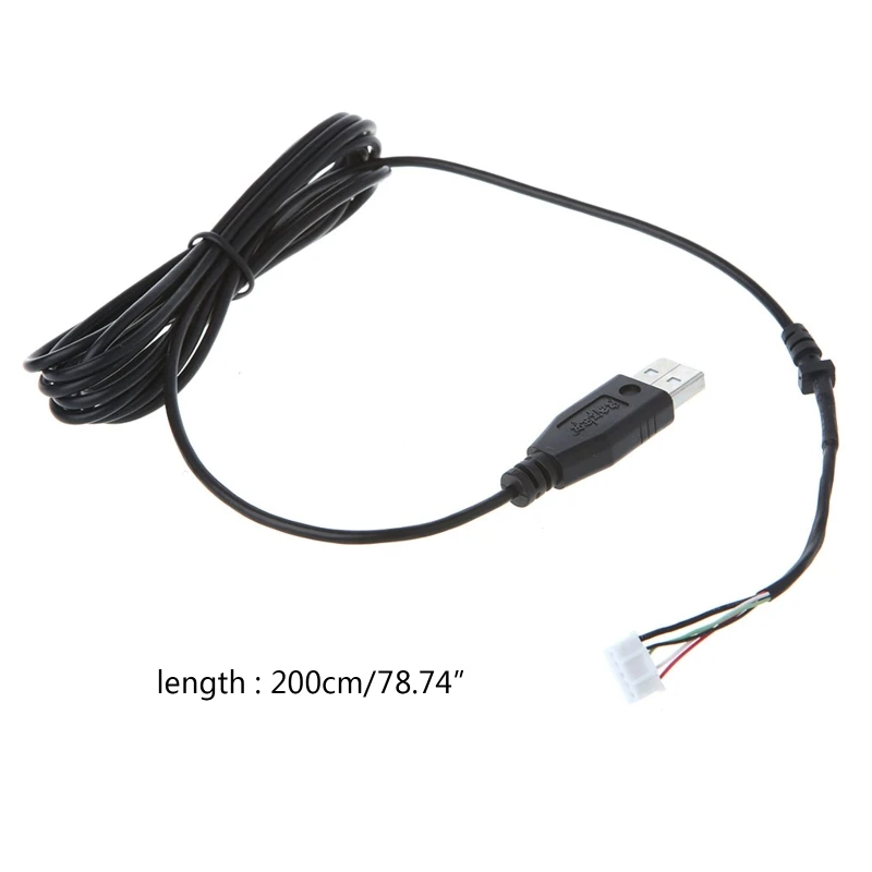 Сменный Прочный USB-кабель для мыши 2 м совместим с игровой мышью Ra zer DeathAdder 2014 1800DPI