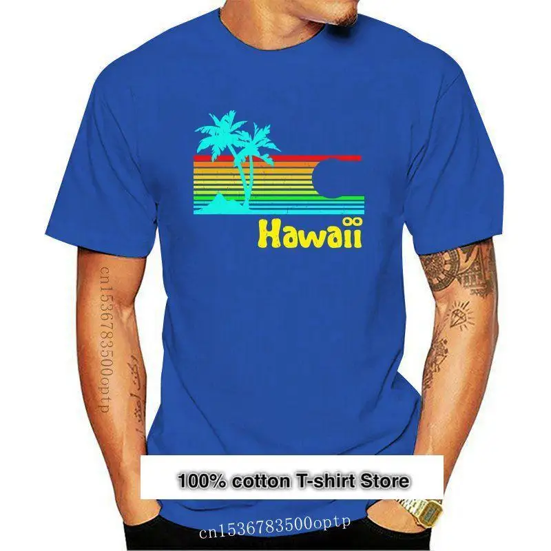 

Camiseta estampada de algodón para hombre y mujer, camisa de manga corta de los años 2020, Retro, hawaiana, 1980
