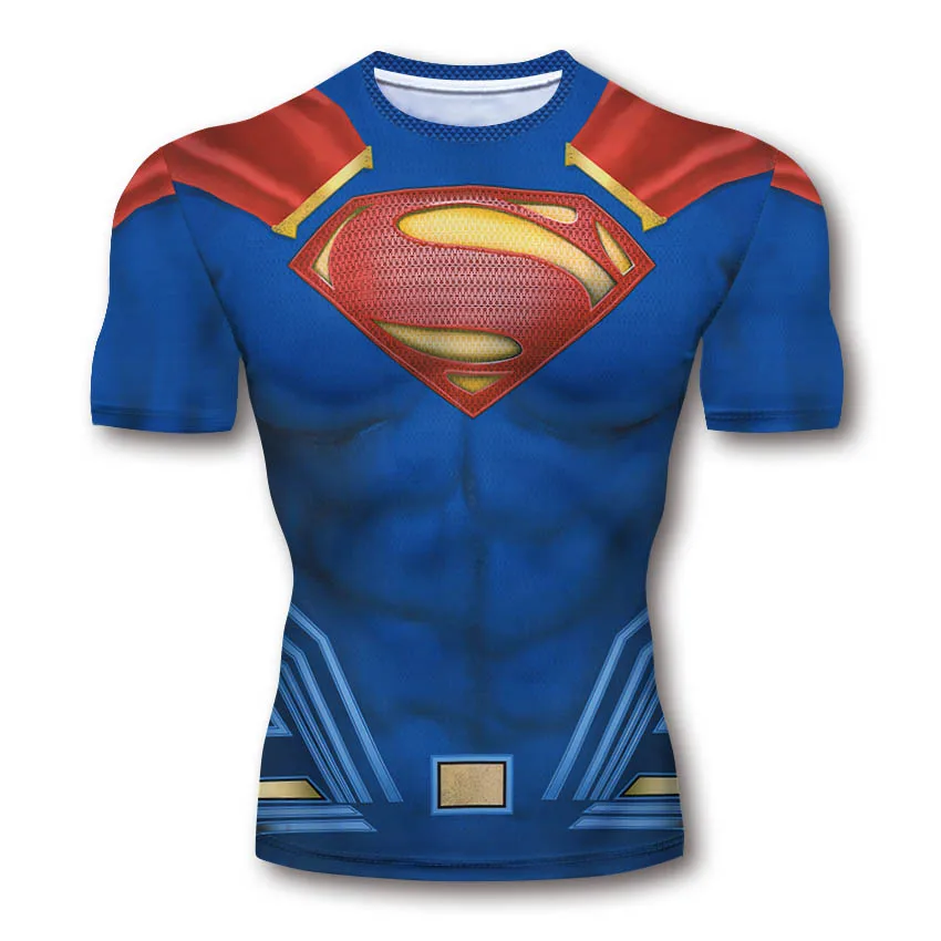 

Compression Slim Tights T-shirt Men Summer Short Sleeve Cosplay Costume Sportswear Bodybuilding Quick Dry Fitness Clothing