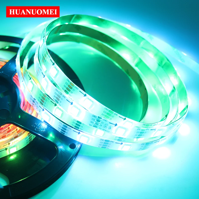 

Адресная полноцветная светодиодная лента 5 в 48 светодиодов/м HD107S RGB APA102 IP65, наружное украшение, водонепроницаемое силиконовое покрытие, бела...