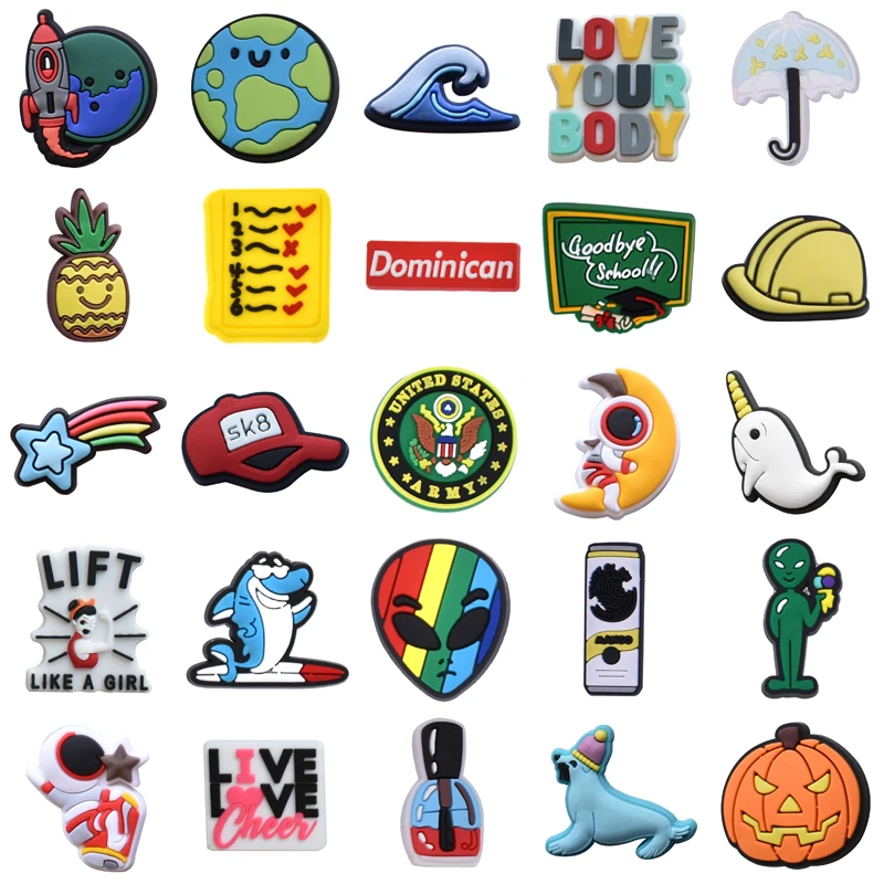 

Decorations for Croc Packs Wholesale Bulk Girl Boy Para Pins Shoes Accessories Gifts Women Charm Set Jeans Men Kids Shoe Charms