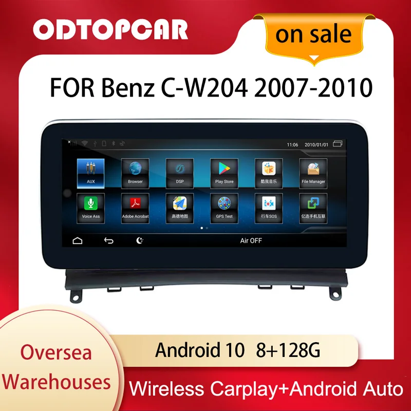 

10.25" Android 10 GPS Navigation For Benz C W204 2007-2010 Android Auto Carplay IPS