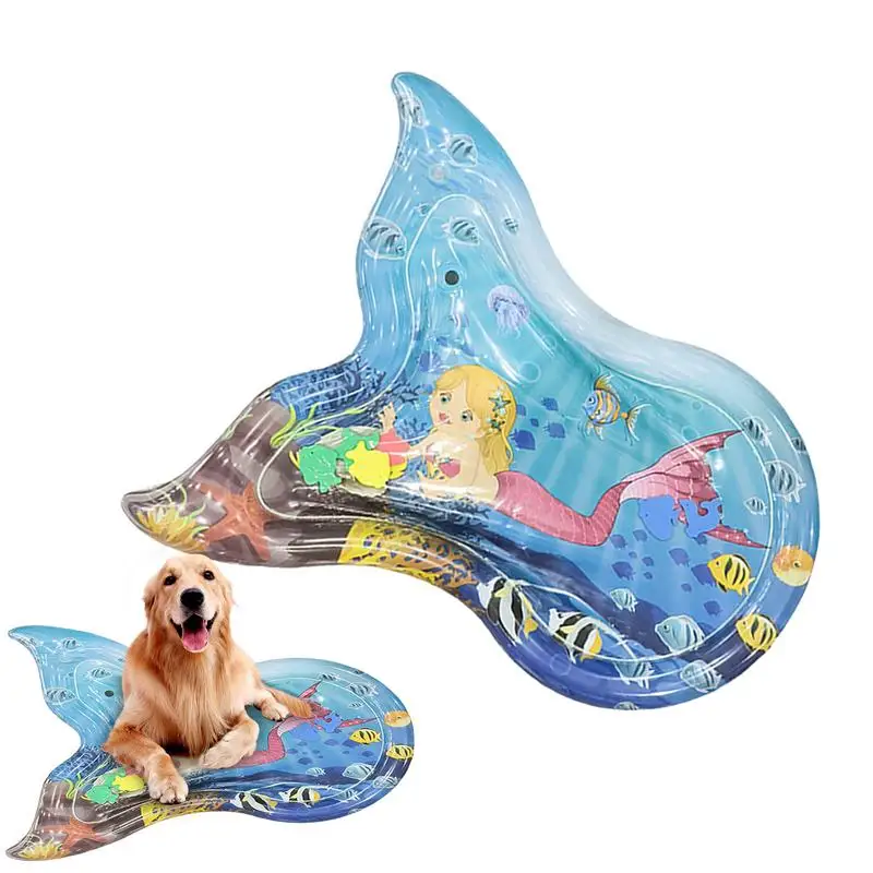 Игровой коврик для воды с датчиком надувной уличный домашних животных водяной