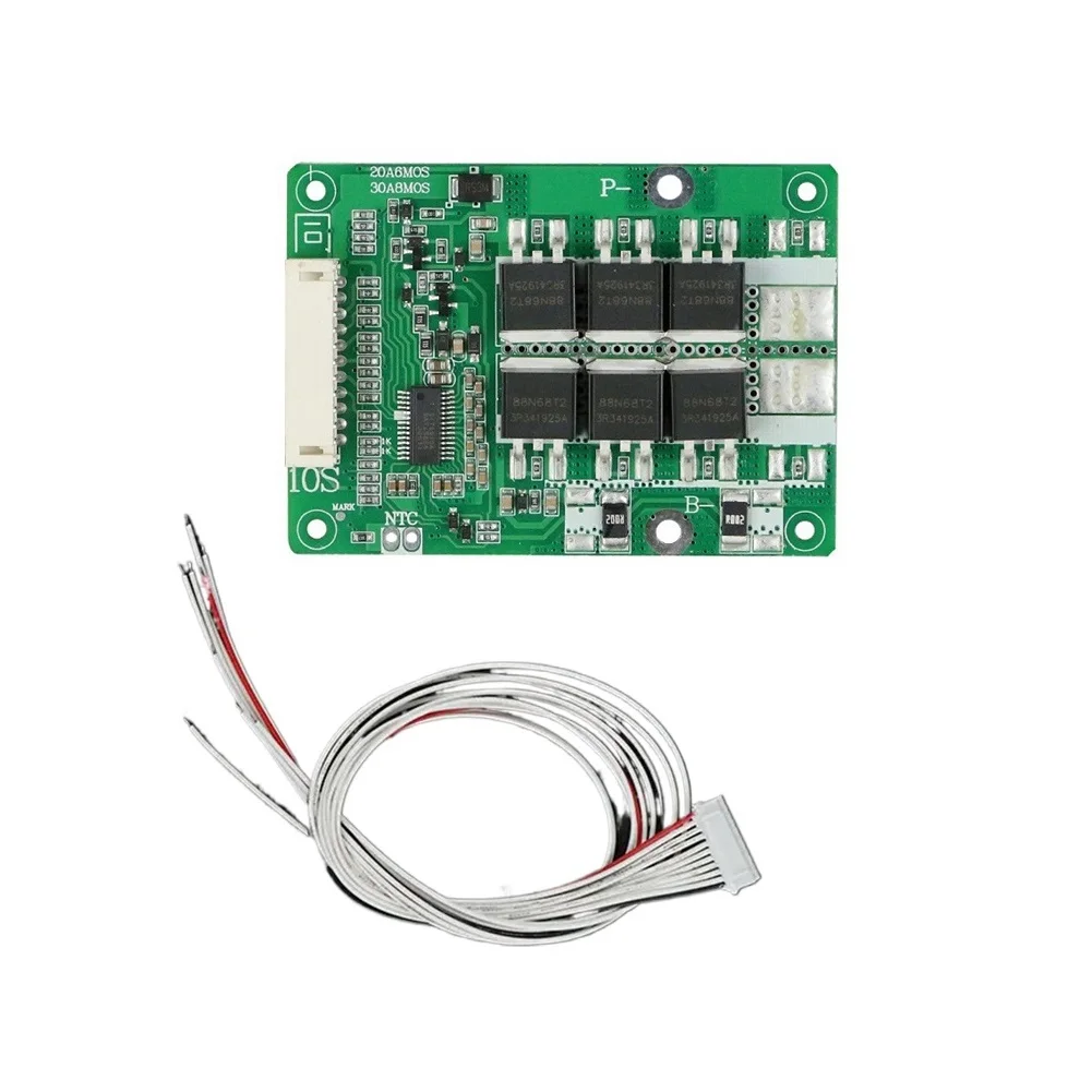 

Balanced BMS 10S 36V 20A Li-ion Battery Charge Board 69*50*9.5MM Equalizer PCB Protection Ternary Lithium/10 String/36V