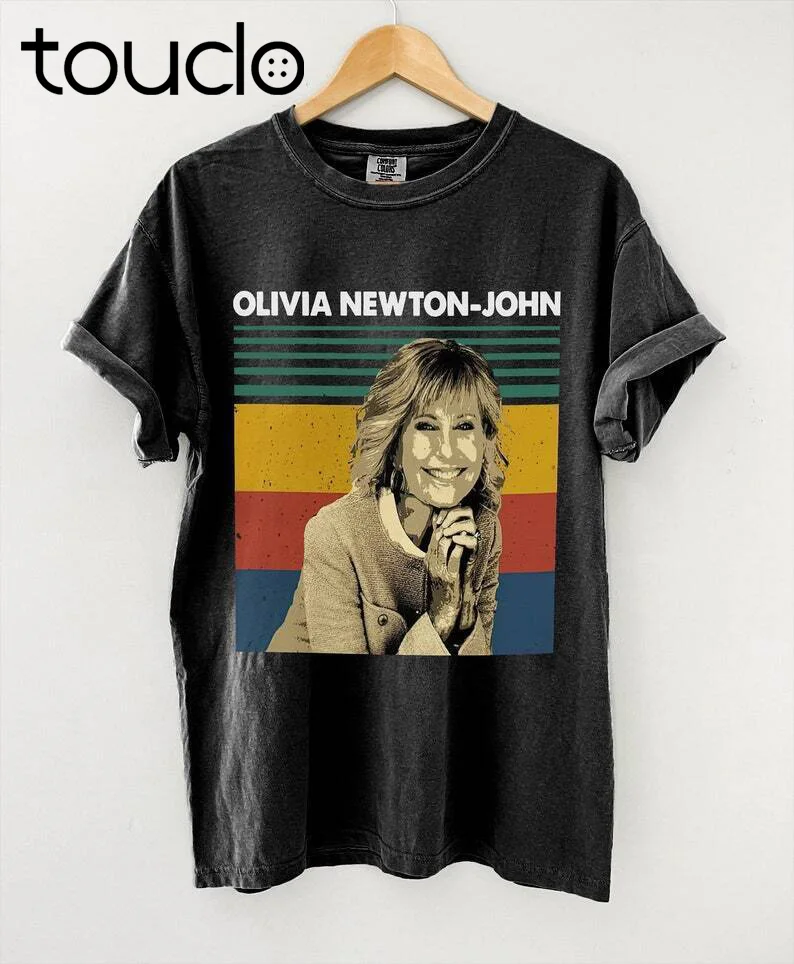 

Оливия Ньютон-Джон, Рип Оливия Ньютон-Джон подарок для песчаного фаната на заказ Aldult Подростковая унисекс футболка с цифровой печатью
