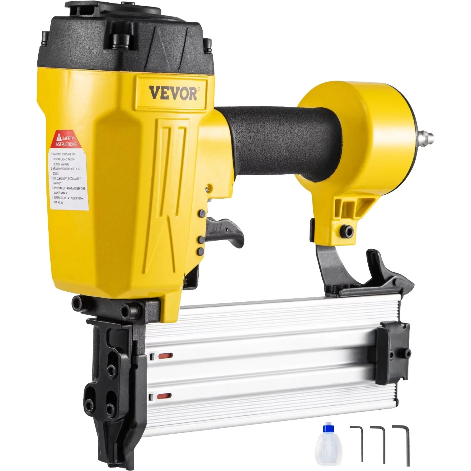 Pneumatic Concrete Nailer, 14 Gauge 1 to 2-1/2 in Heavy Duty T Nail Gun , Framing Nailer for Woodworking, Upholstery Carpentry