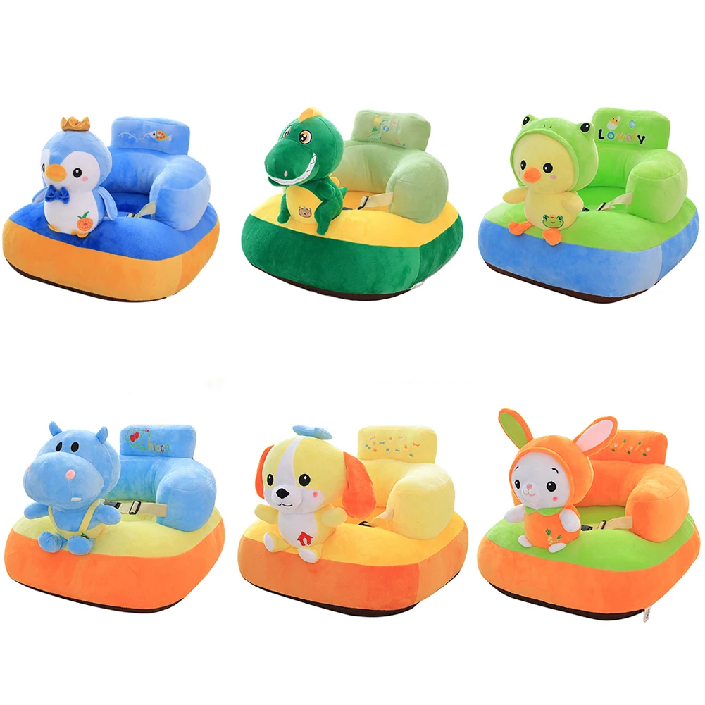 

Cute Cartoon Baby Sofa Cover Infant Learning to Sit Plush Chair Feeding Seat Skin for Toddler Nest Puff Dropshipping No Filler