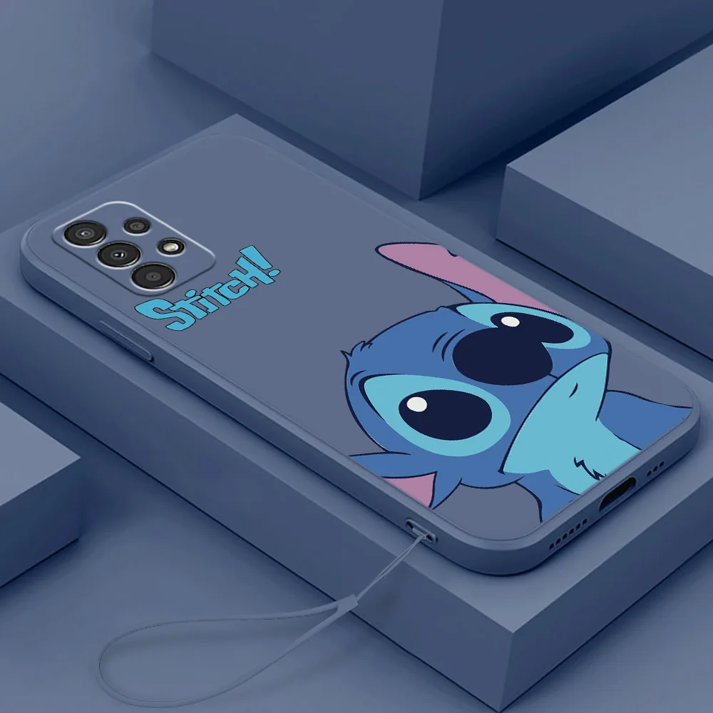 

Stitch The Baby Disney Phone Case For Samsung A73 A72 A54 A53 A52 A42 A34 A33 A32 A23 A22 A14 A13 A12 Liquid Rope Cover