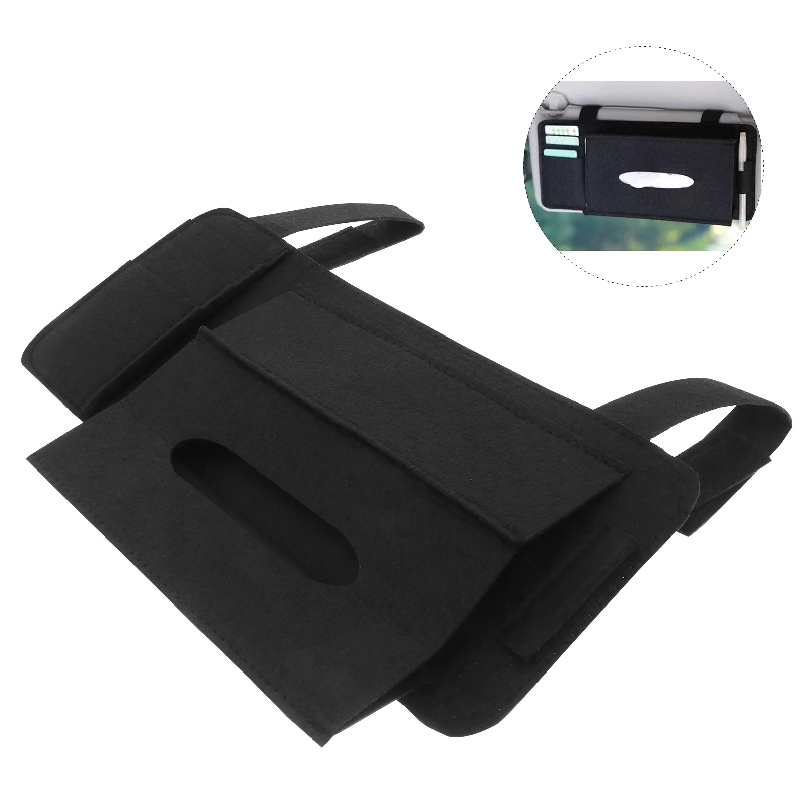 

Tissue Car Holder Box Case Napkin Visor Felt Vehicle Auto Dispenserface Pouch Cardpaper Organizer Towel Hanging Coverstorage