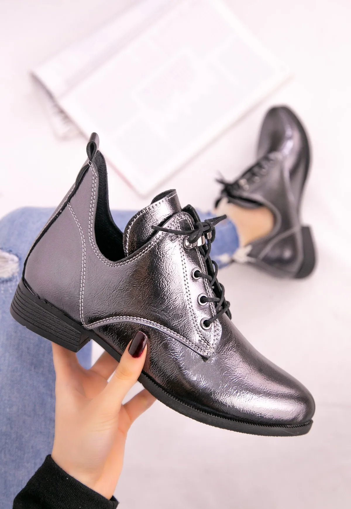 

Pari Black Suede Laced Boots