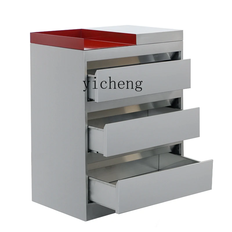 

XL Barber Shop Tool Cabinet Stainless Steel Hair Storage Multifunctional Storage Drawer Storage Hot Dyeing