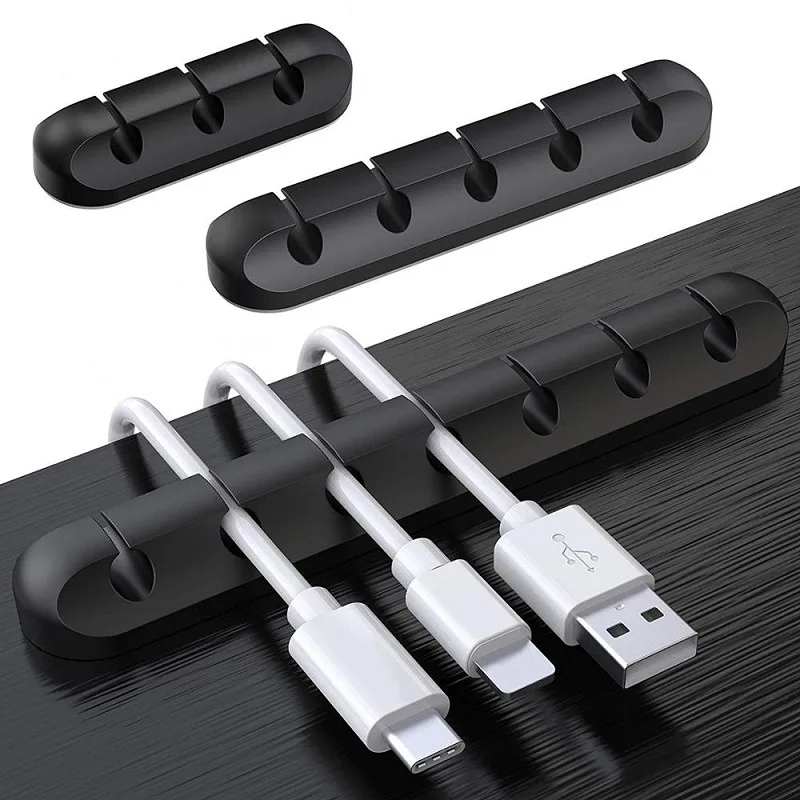 

Creative Simple Multi-function Data Cable Storage Clip Silicone Cable Organizer Desktop Cable Fixer Self-adhesive Cable Holder
