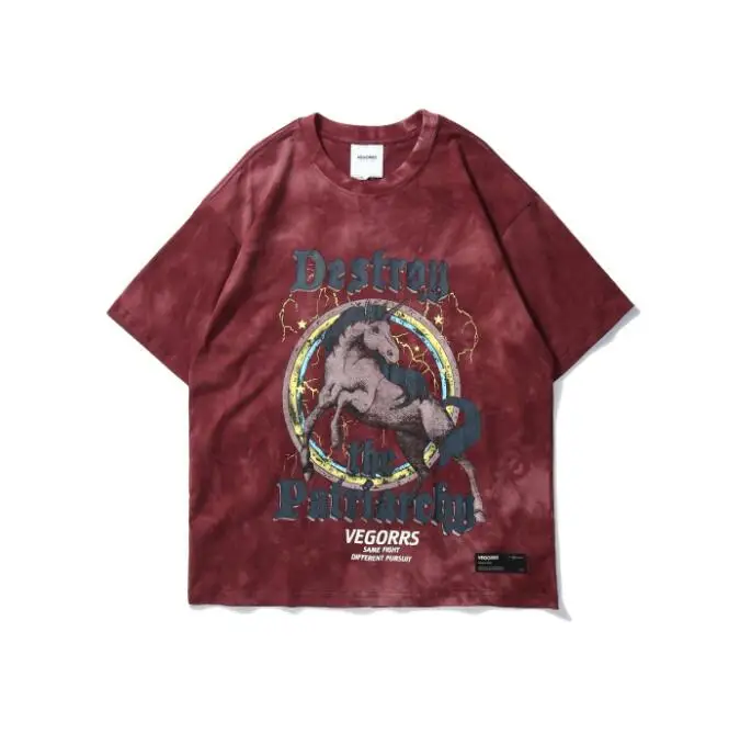 

NEW ! Loose Short Sleeve Printed ELECTRO WILD HORSE T-Shirt