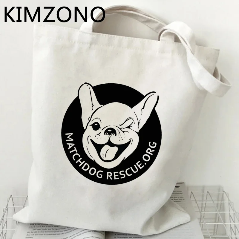 

Dog Pug shopping bag shopper bolsas de tela cotton shopping recycle bag bag boodschappentas reusable bolsa compra string cabas