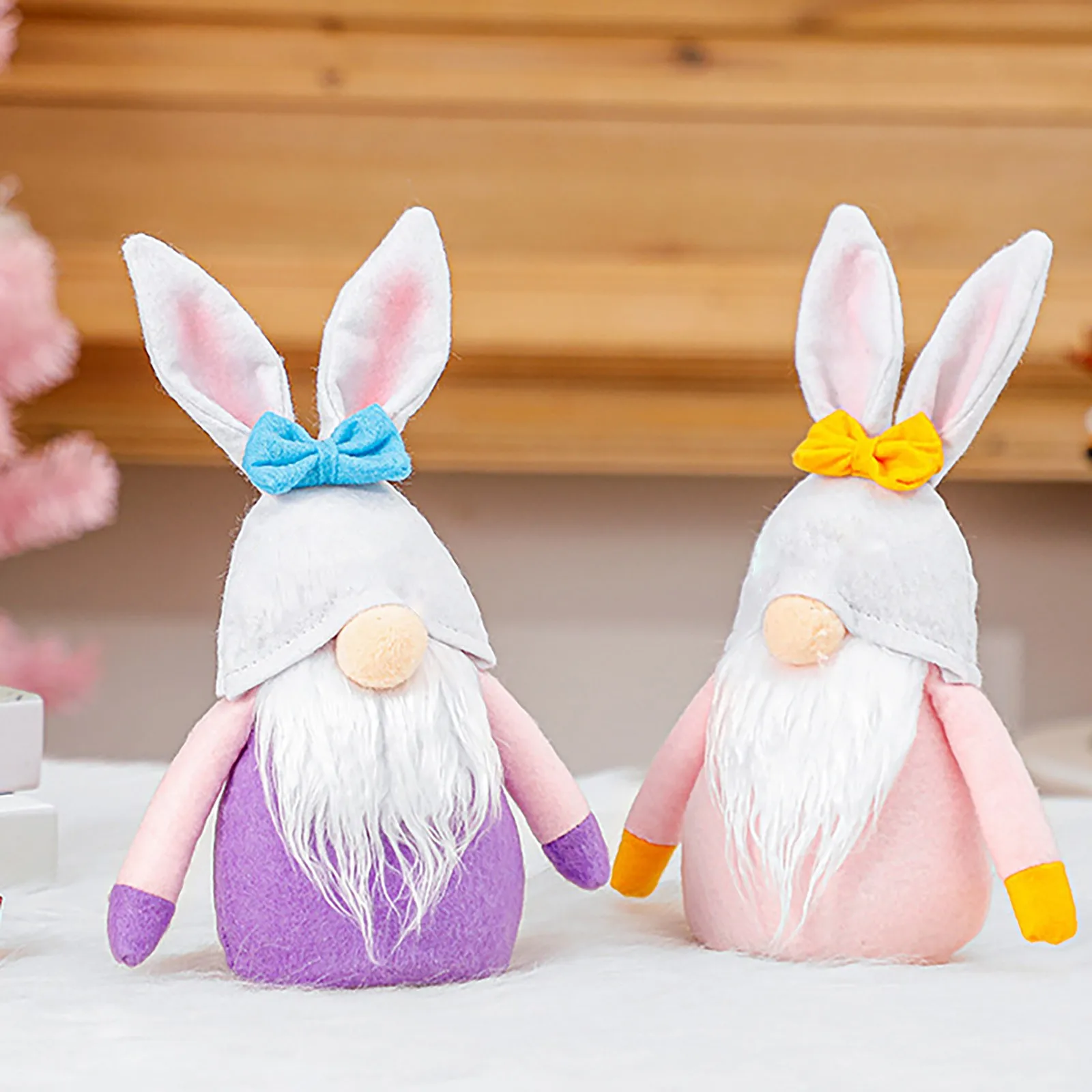 

Пасхальное украшение для дома Kawaii Безликий карликовый гном плюшевая кукла пасхальные украшения кролик уши Рудольф игрушки детские подарки...