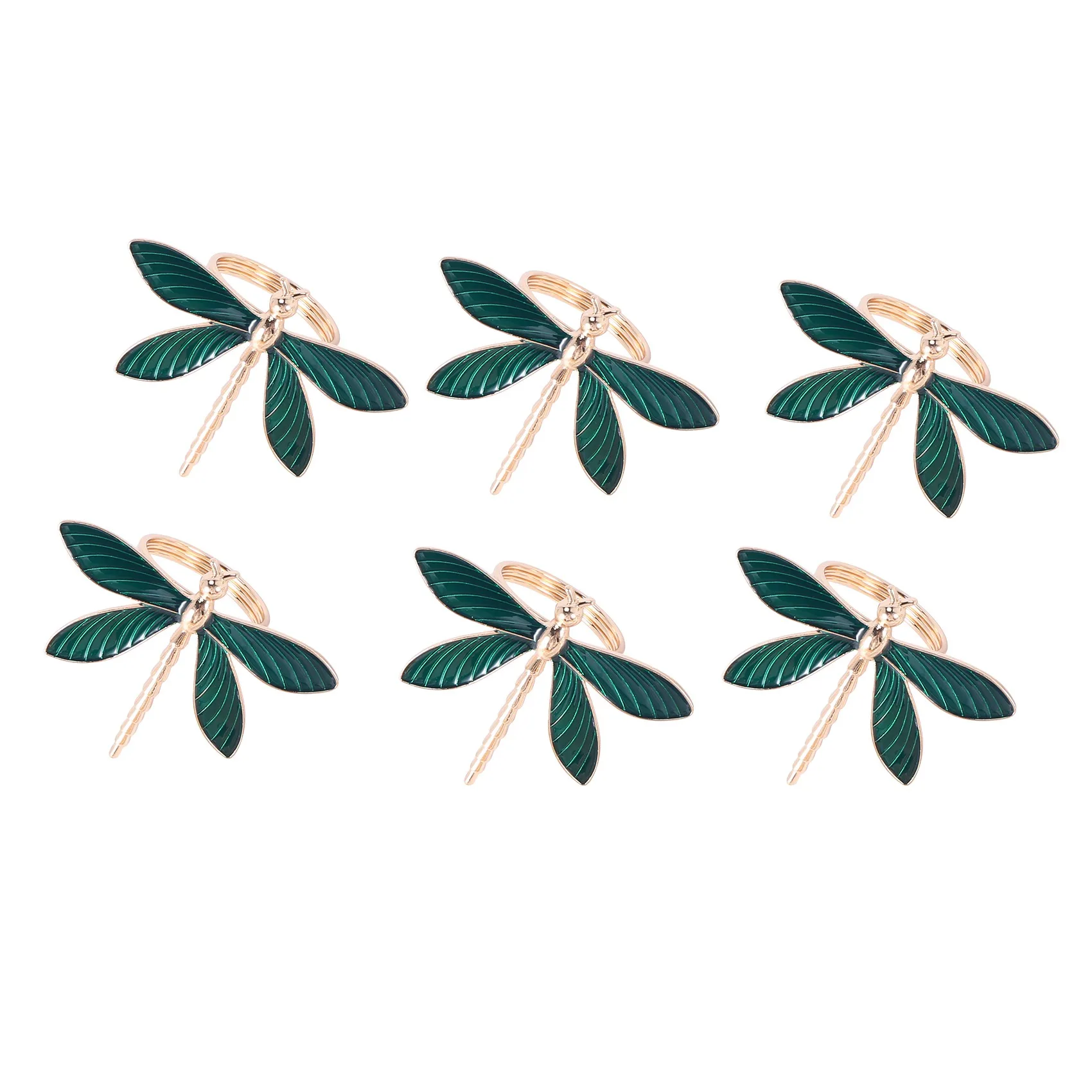 

6 Pcs Dragonfly Napkin Ring,Napkin Ring for Wedding,Dining Table,Party,Daily Use,Christmas,Thanksgiving,Table Decor,Etc