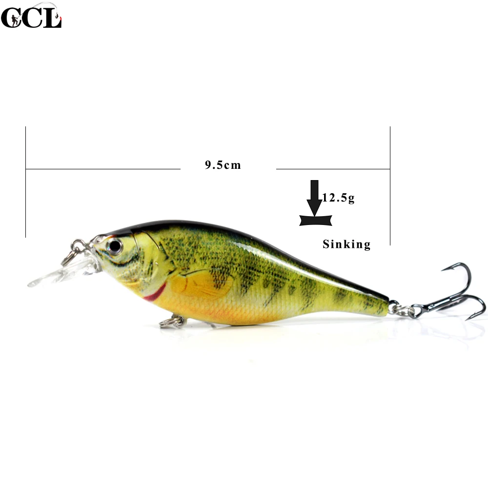 95mm 12.5g Hard Jerk Bait Lure Sinking Wobblers Crank Jerkbait Fishing Tackle For Shad
