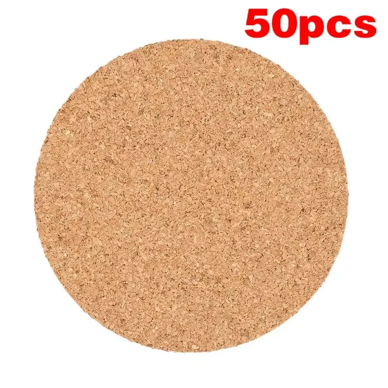 

New in Round Wooden Slip Slice Cup Mat 6/10/50PC Coaster Tea Coffee Mug Drinks Holder For DIY Tableware Decor Durable Pad christ