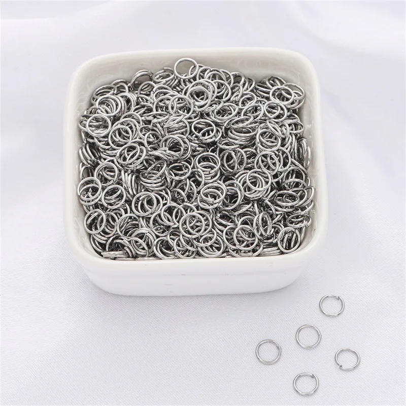 100pcs 3 4 5 6 7 8mm 14K Open Connected Single Loops Jump Rings For DIY Jewelry Making Bracelet Earrings Findings Accessories