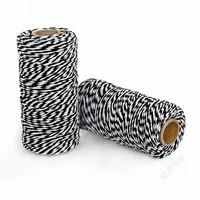 100meter 2mm cotton bakers twine string cotton cords rope for home decor handmade christmas gift packing craft diy gift wrap