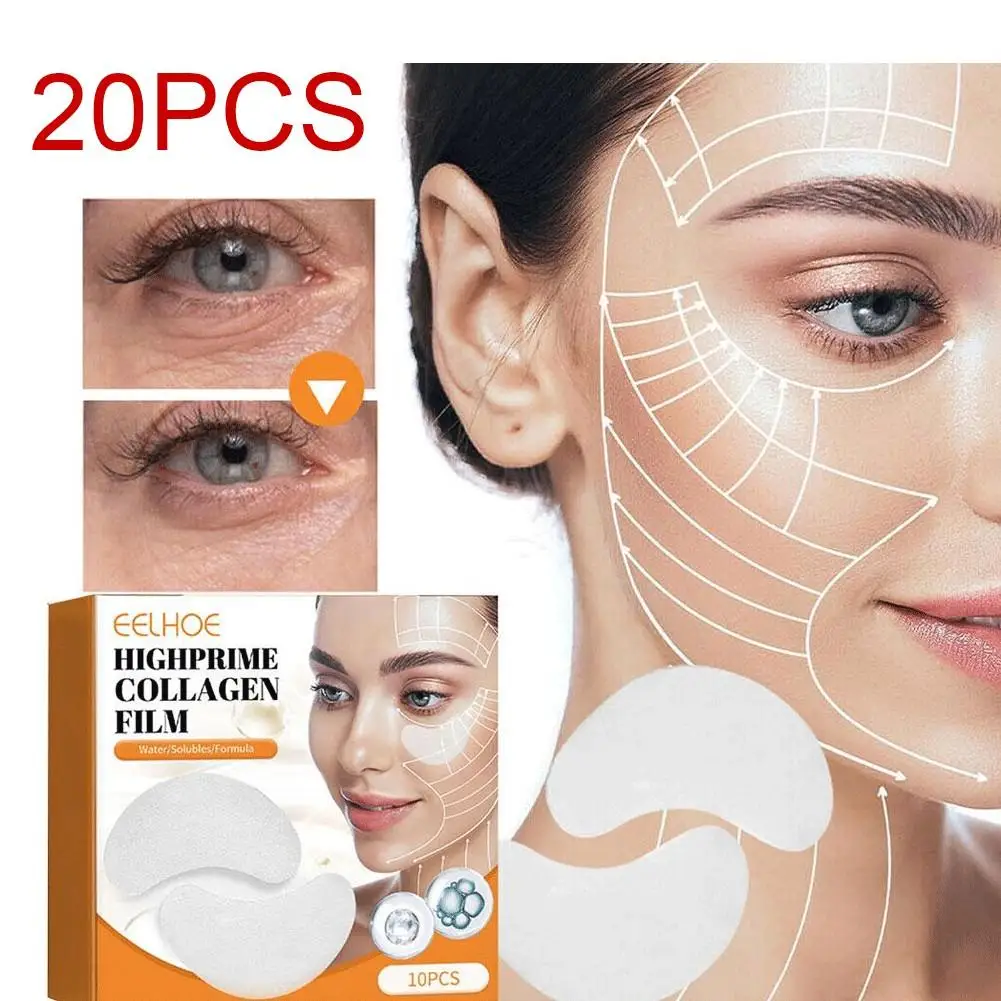 

20pcs Collagen Water Soluble Eye Mask Moisturizing Firming Face Skin Fade Fine Lines Eye Bags Dark Circles Anti-aging Eye Patch
