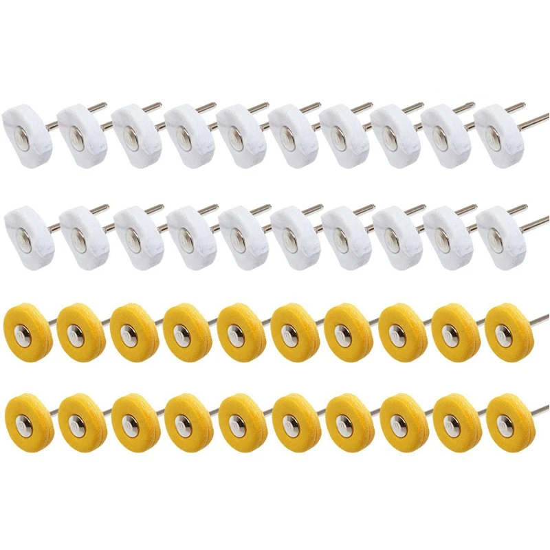 

Promotion! 40 Pieces Buffing Wheels For Polishing Buffer Wheel Watch Jewelry Polish Rotary Drill Tool Accessories 3Mm Mandrel