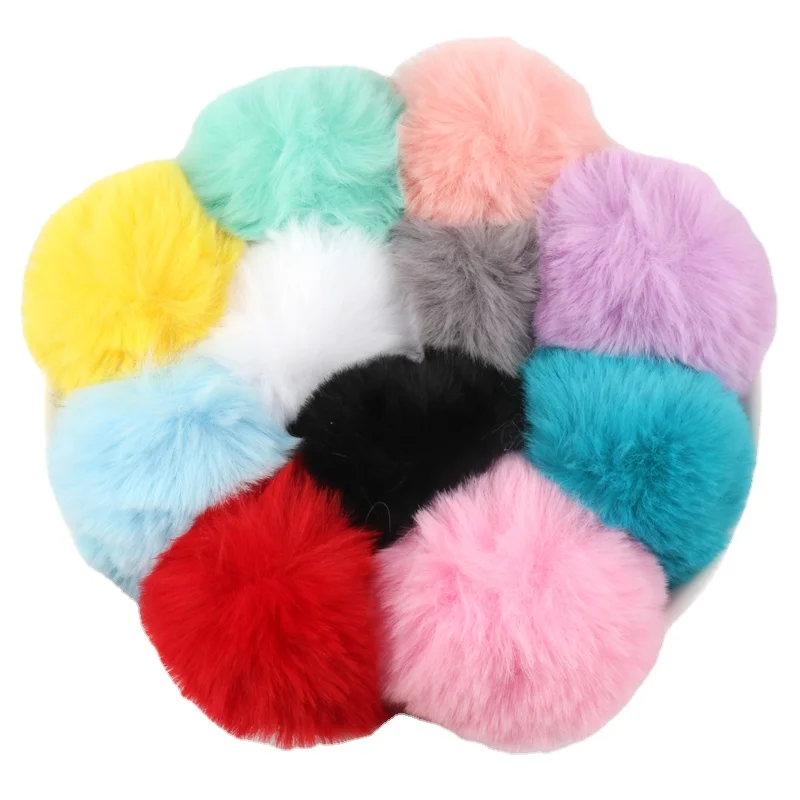 

Faux Rex Rabbit Fur Pompom Balls 6cm 8cm Artificial Fluffy Soft Pompons DIY Pom Poms Handmade Clothing Sewing Crafts Supplies
