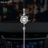 car air freshener perfume rearview mirror rhinestones pendant chain for jp junction produce vip auto accessories metal ornament