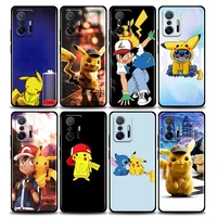 cute cartoon pikachu phone case for xiaomi mi 11i 12 12x 11 11x 11t poco x3 nfc m3 pro f3 gt m4 soft silicone case pikachu