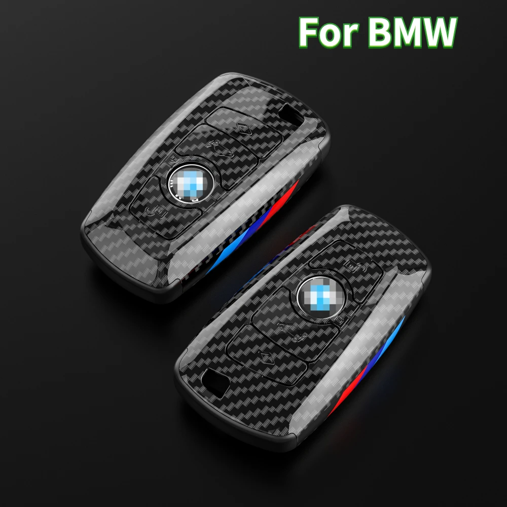 

Car-Styling Carbon fiber Car Key Case Cover For Bmw F20 F30 G20 f31 F34 F10 G30 F11 X3 F25 X4 I3 M3 M4 1 3 5 Series Accessories