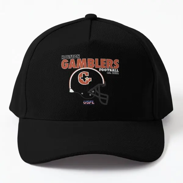 

Distressed Houston Gamblers Helmet Baseball Cap Hat Hip Hop Black Solid Color Mens Czapka Snapback Outdoor Sun Summer Casquette