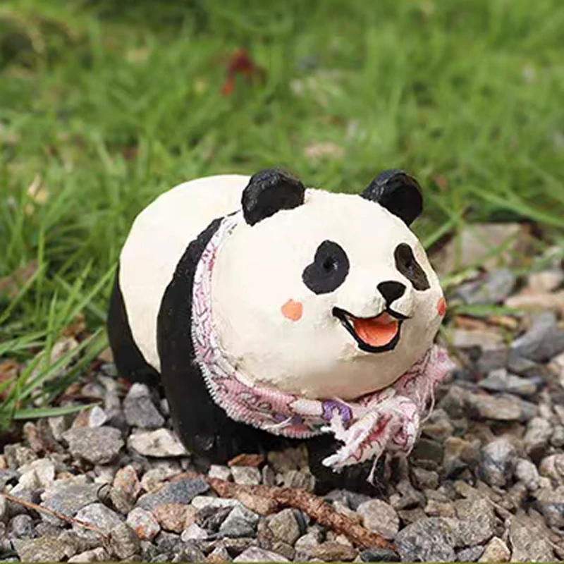 Original Carving Zoo 1&amp2 Tibetan Fox Cat Panda Deer Corgi Puppy Hidden PVC Figure Rare Limited Collect Model Toy Gift for Kid
