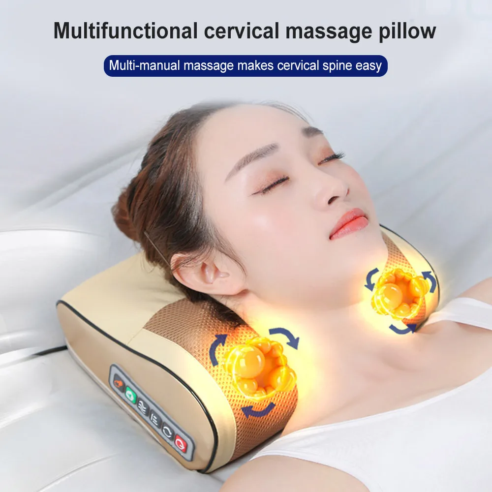 

2022 NEW Back Massager Massage Massage Pillow Multifunctional Massage Pillow Device Cervical Healthy Massageador Relaxation