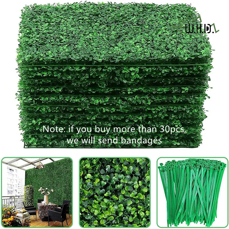 Artificial Boxwood Panels UV Protected Faux Greenery Mats for Outdoor Garden Fence Backyard and Indoor Home Wedding Decor