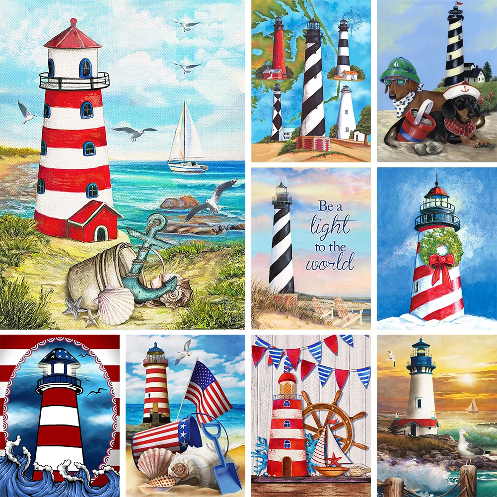 

Набор для алмазного рисования 5D DIY с изображением маяков