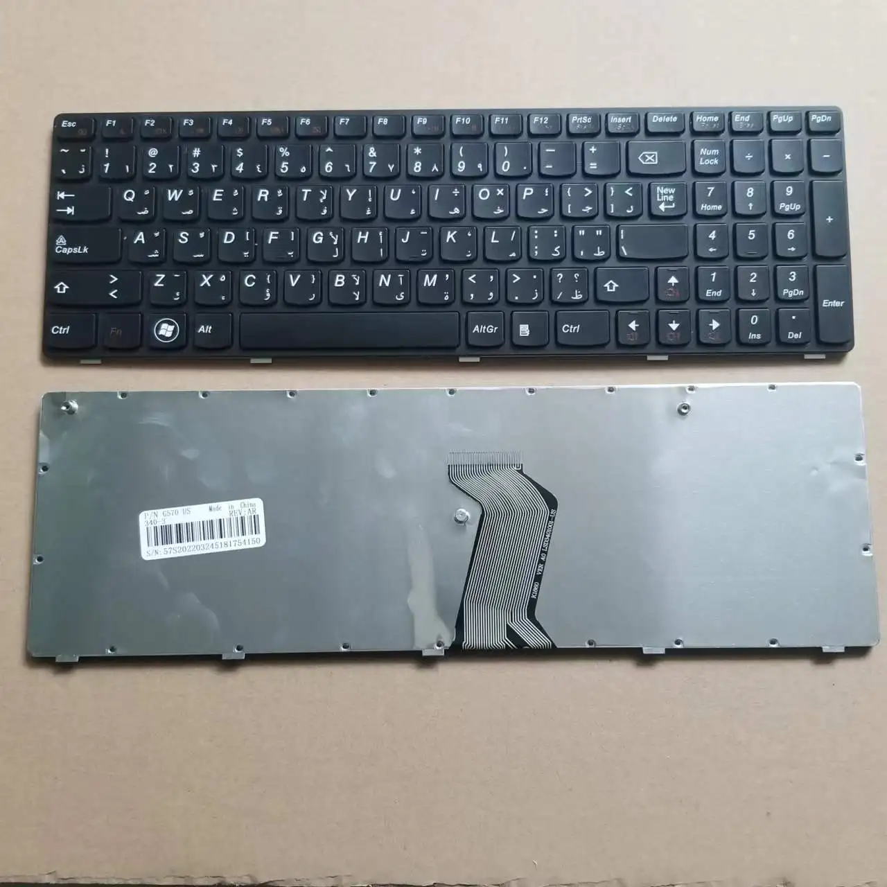 Новая арабская клавиатура AR для Lenovo G570A G570AH G570E G570G Z560 Z565 G770 G770A G780 G780A черная 25- 010793