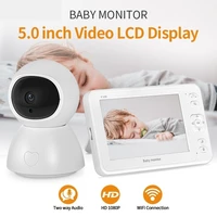 baby monitor 2mp hd night vision two way talk 5 inch nanny video camera 8 lullabies recording playbacking with sd card