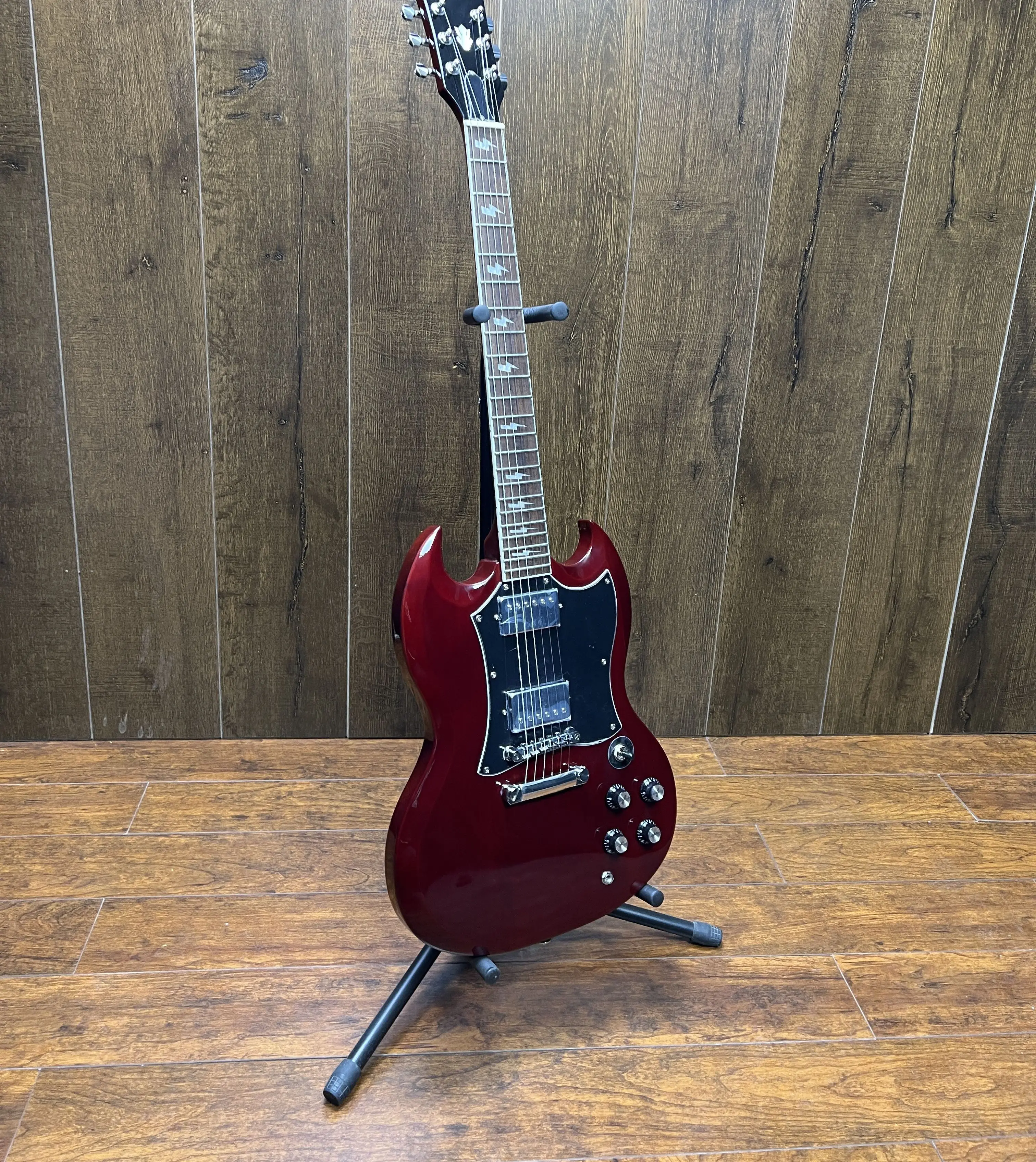 

SG G400 Electric Guitar Red Color Mahogany Body Rosewood Fingerboard Silver Hardware High Quality Guitarra Free Shipping