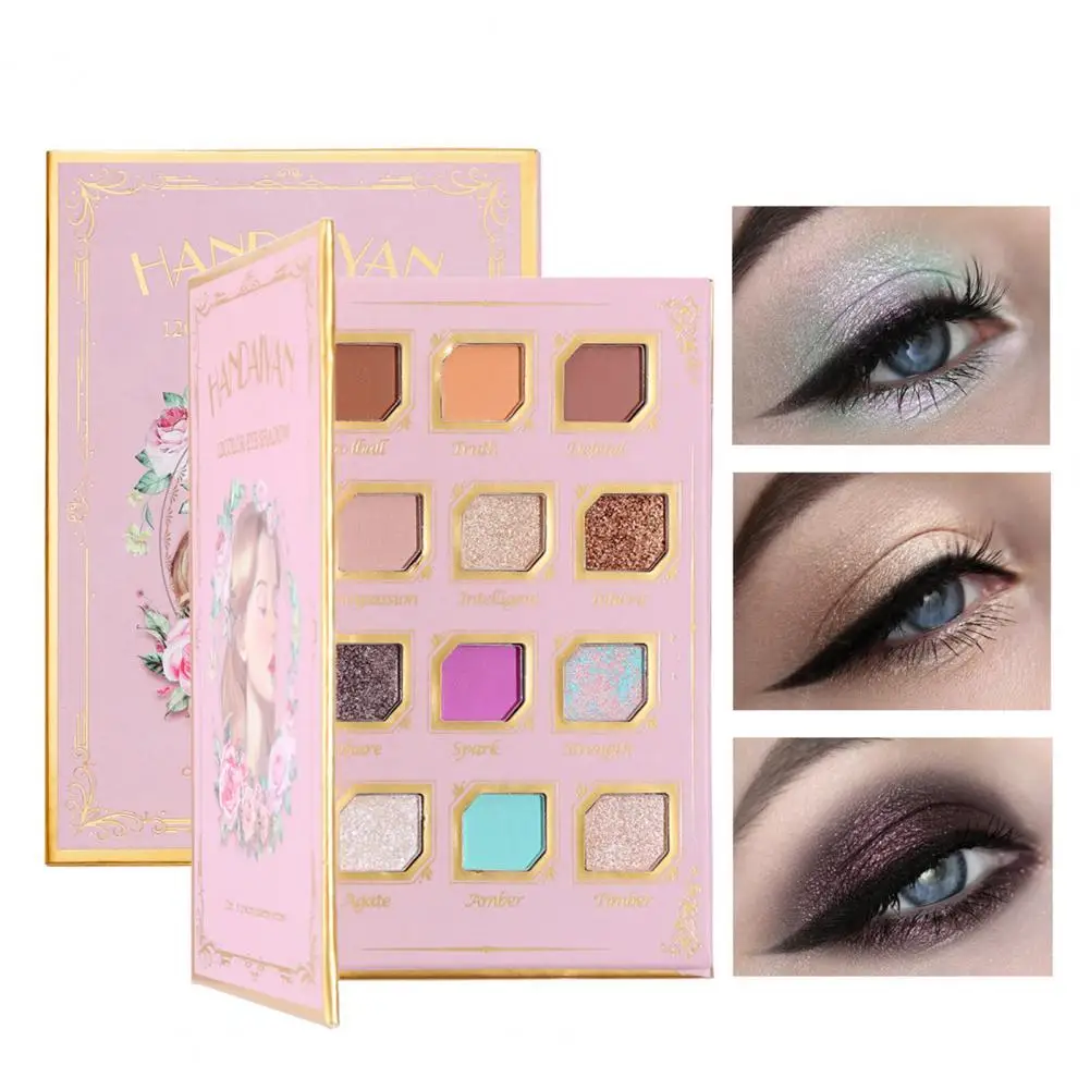 

Shadow Palette Practical Beauty Sequins Makeup Eyeshadow Stylish Silky Touch Feeling Cosmetic Eyeshadow Palette