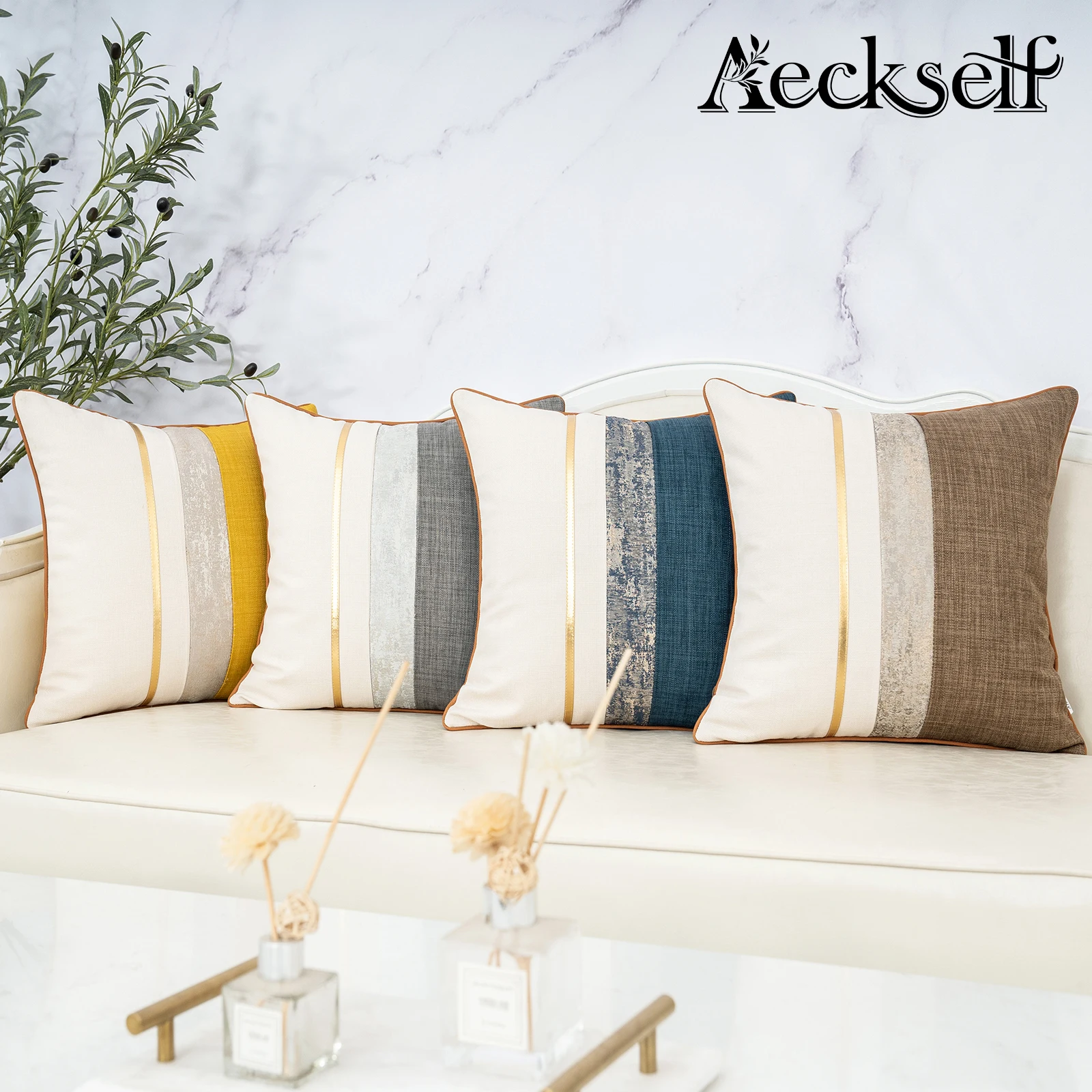 Подушка Aeckself из хлопка и льна для домашнего декора