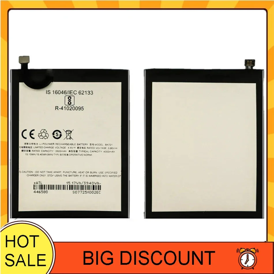 Аккумулятор для Meizu Note 5 M5 M3 M6 5S M5s M3s M6s S6 M8c 7 Plus V8 Pro X8 16 16th 16X 16XS BA872 u10