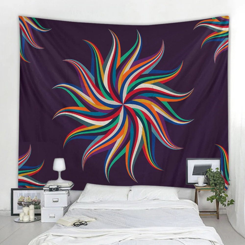 

Simple Mandala Flower Puzzle Printing Big Wall Mounted Cheap Hippie Wall Hanging Bohemian Wall Tapestry Mandala Wall Art Decorat