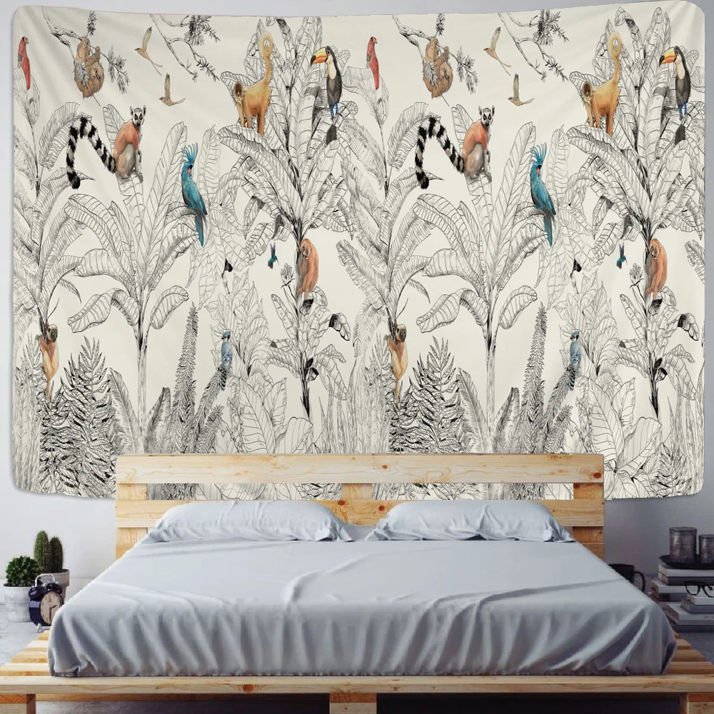 

декор комнаты Фон для фотографирования с изображением тропических листьев и цветов