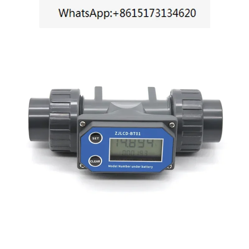 1 &quot1-1/2&quot 2 3 &quotтурбинный расходомер электронный ПВХ ЖК-дисплей цифровой ZJLCD-BT01